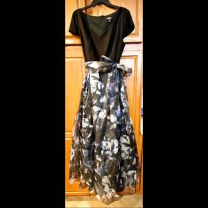 Black & Floral Formal Dress